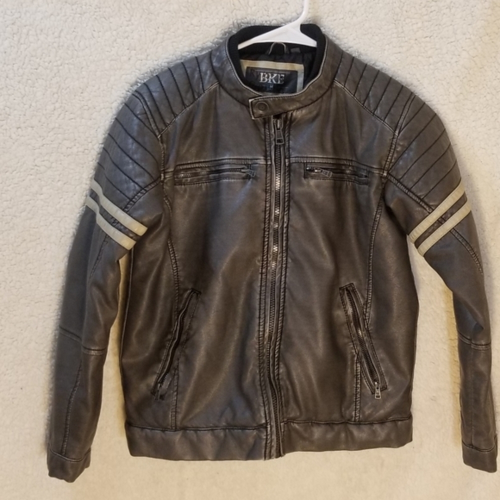 Buckle brand boys leather motorcycle jacket